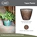 Classic Home and Garden Vogue Planter Pots w/Pottery Quality Finish - Modern Indoor & Outdoor Flower Pots - UV-Resistant Porch Planters - Decorative Pot for Flowers & Herbs (8” Weathered Copper)
