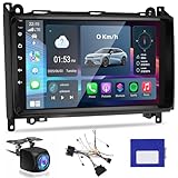 [8 Core 4+64G] Android Radio for Mercedes Benz Sprinter W906 W245 W169 W639 B200 Viano Vito 2006-2011: 9 inch IPS Touchscreen Carplay Stereo - 3D Car Model, Cooling Fan, DSP Hi-Res + AHD Backup Camera