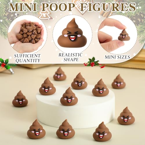 JellyArch 60 Pcs Mini Poop Figurines Expression Faces Favor,Brown by JellyArch - Used condition - Image 3