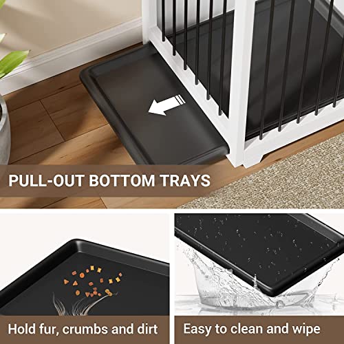 Xxl Large Dog Crate Furniture For 2 Dogs, 71Inch Wooden Dog Crate Kennel With Trays And Divider, Heavy Duty Dog Furniture-Style Cage For Large And Medium Dogs Indoor #TOP4