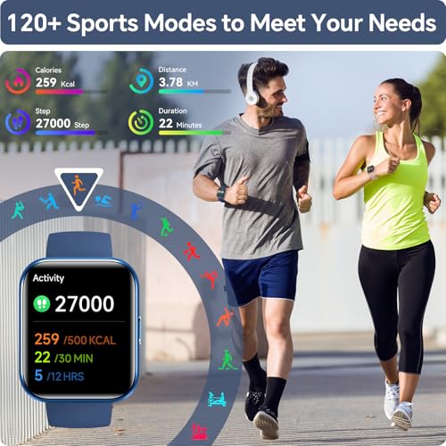 Image of Smart Watch for Men, 1.85 inch HD Smart Watches Compatible iPhone /Samsung /Android (Answer /Make), Fitness Tracker Watch with Heart Rate /Sleep /SpO2 Monitor, Smartwatch 3ATM Waterproof 120+ Sport Modes Alexa