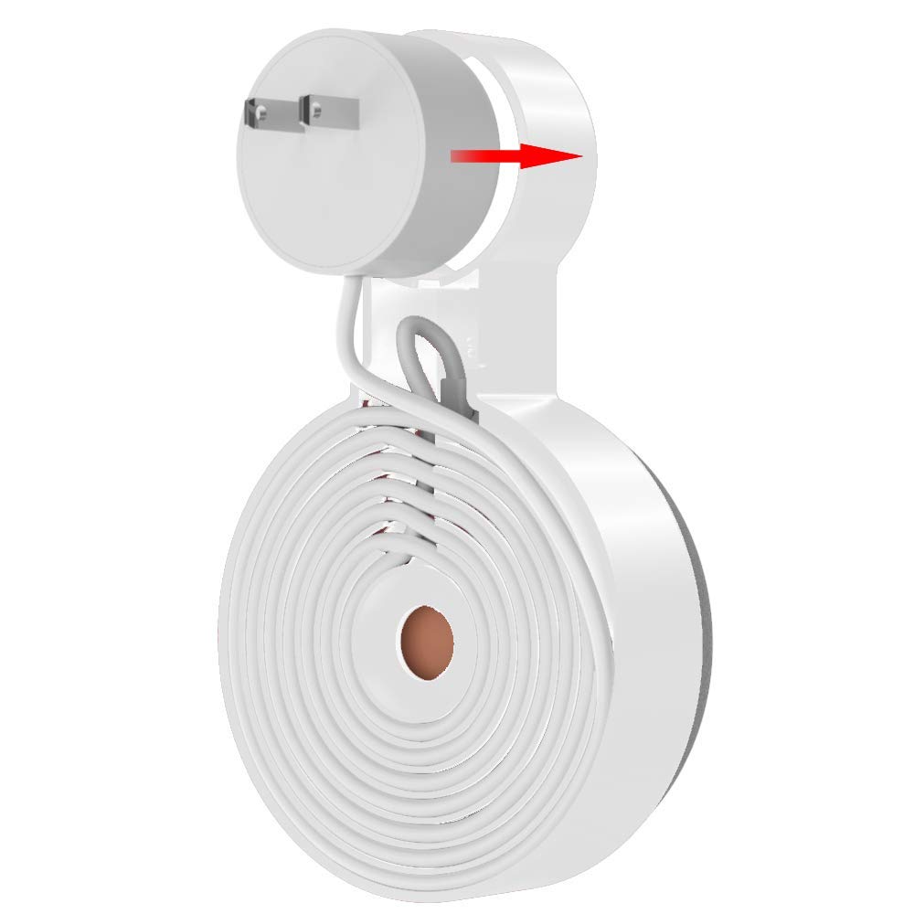 Supporto Compatibile con Google Home/Nest Mini, Supporto da Parete Compatto per Cucina, Bagno, Camera da Letto, Nasconde il Cavo
