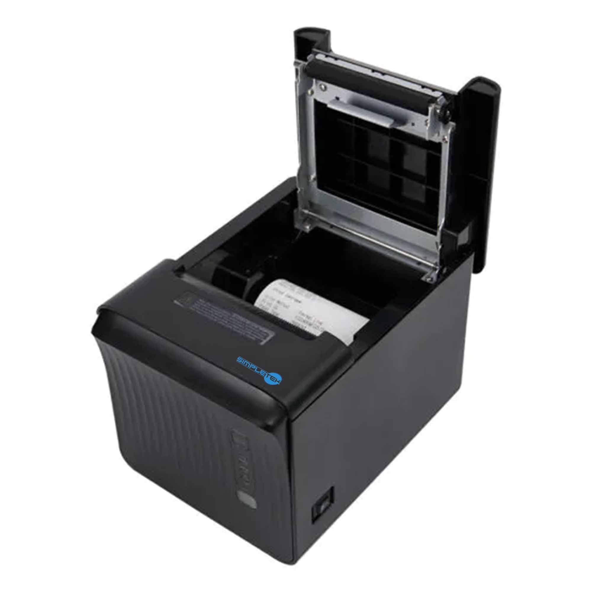 SIMPLETEK - Stampante Termica POS 80mm | USB LAN RJ-11 RS232 | per Scontrini Ricevute e Comande - Auto-Cut | Manuale e Driver inclusi