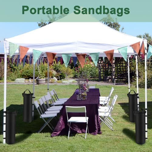 Hopton 4er Set Pavillon Sandsäcke, dick Pavillon Gewichte, 800D Oxford Verstärktes Gewichte für Pavillon, Sandsäcke zum Befüllen Beschweren, Sandsack Beschwerung für Pavillon Zelt Garten