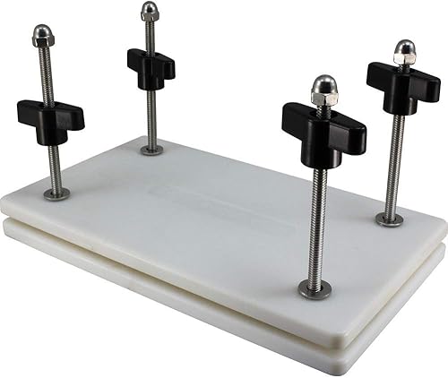 Tofu Tamer Premium Four Post Tofu Press with Stainless Steel Hardware Removes Water Quickly and Evenly BPA Free