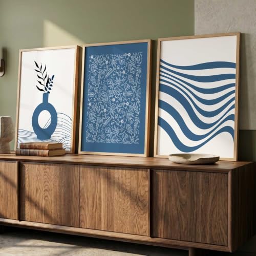 Image of HOTHOUSE Boho Painting Home Decorative Wall Art poster With Frame For Living Room Hotel Wall Decor Digital Reprint Set of 3 (19X25 inch)