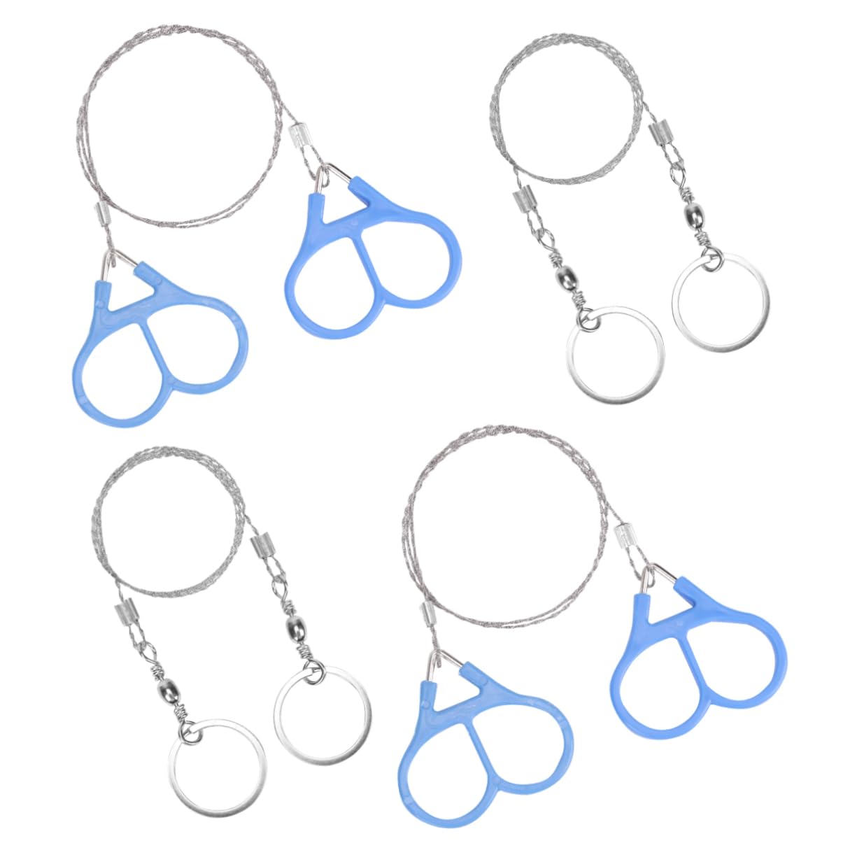 HEMOTON 4Pcs Survival Wire Saws Lightweight Outdoor Cutting Tools for Camping Hiking and Hunting Durable Flexible for Easy to Carry Backpack