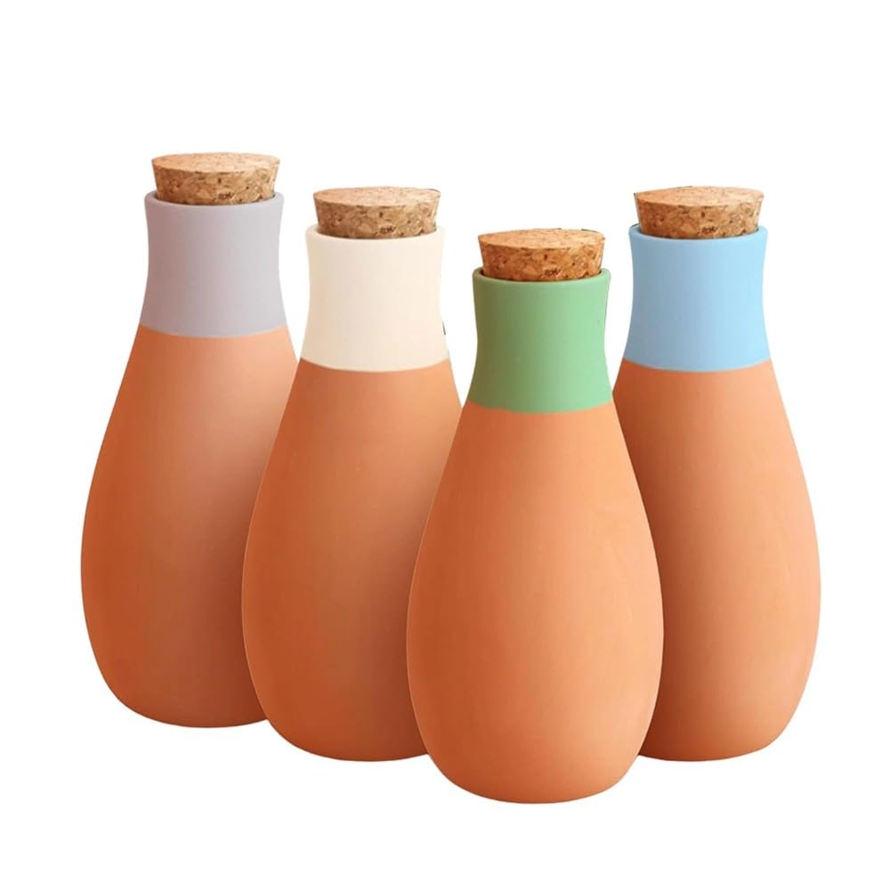 Nondk Watering Globes, Ollas Self-Watering Globes, 4Pcs Terracotta Watering Spikes, Slow Self-Watering Planter Insert, Plant Watering Globes
