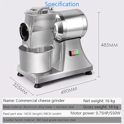 Rallador eléctrico comercial acero inoxidable 550W miniatura 2