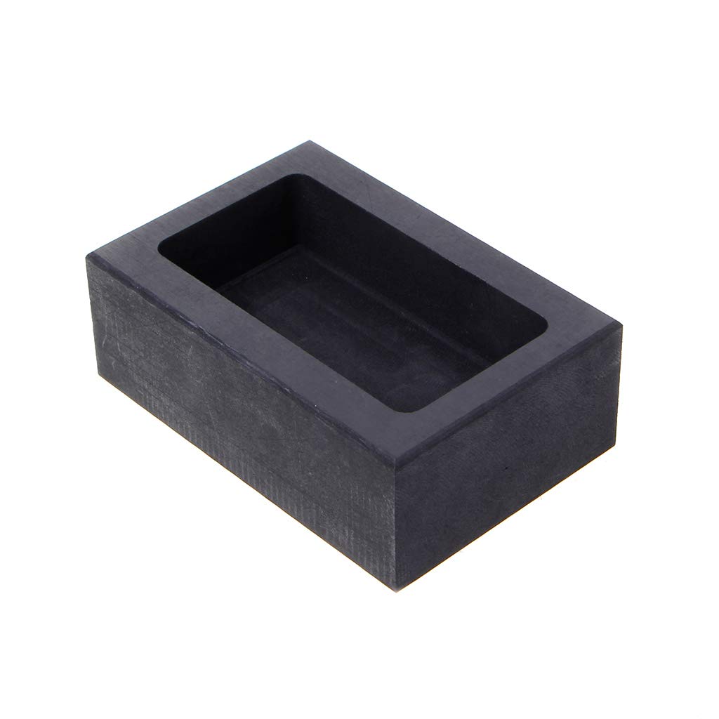 Jonoisax Moule De Moule À Lingot Graphite Moule Creuset pour La Fusion De La Coulée De Raffinage en Métal Doré en Aluminium Cuivre,25ML 500g Gold