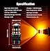 BRISHINE 4-Pack Super Bright 3157 3156 3057 4057 4157 LED Bulbs Amber Yellow 9-30V Non-Polarity 24-SMD LED Chipsets with Projector for Turn Signal Lights, Side Marker Lights