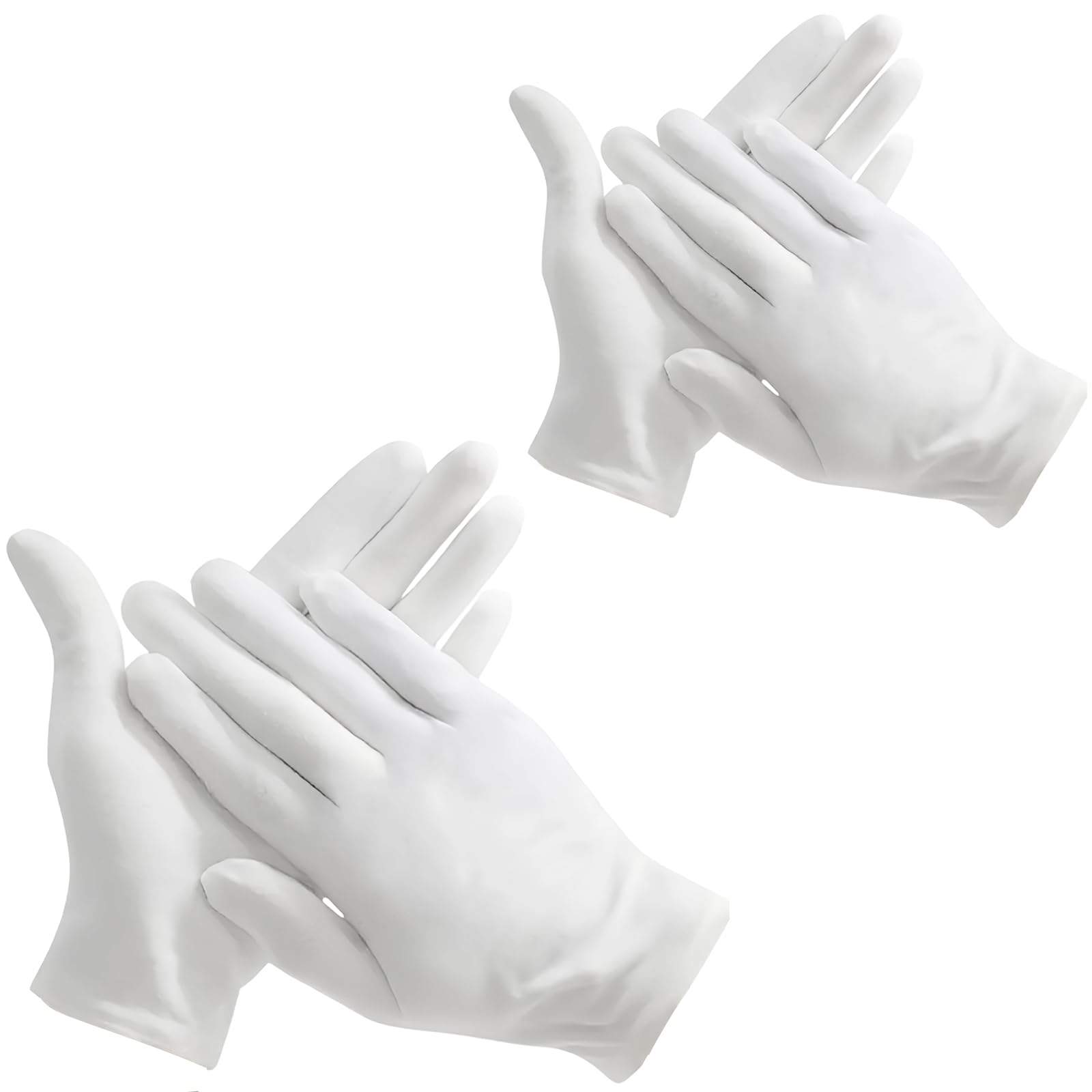 2 Pairs White Cotton Gloves, Protective Gloves For Eczema,Dry Skin,Jewellery Cleaning, Inspection Glove, Coin Handling And Jewelry Inspection Glove-image-19