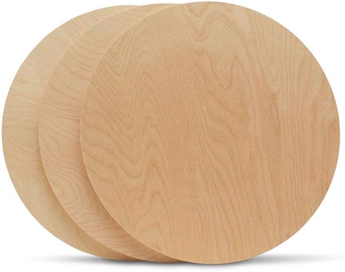 Wood Circles 11 inch 1/2 inch Thick, Unfinished Birch Plaques, Pack of 3 Wooden Circles for Crafts and Blank Sign Rounds, by Woodpeckers