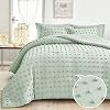 Tufted Dots 6-Piece Twin Bed In A Bag - Sage Green Pom Pom Comforter Set, Shabby Chic Boho - View #2