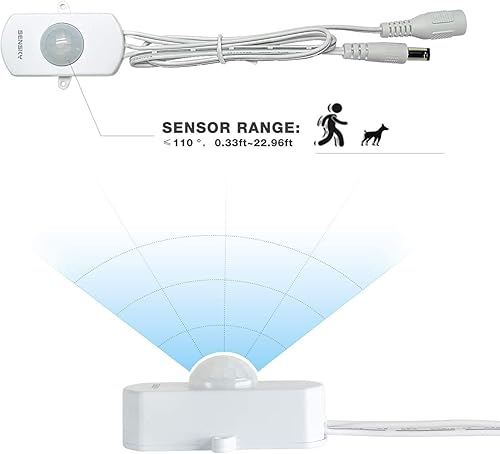 Miniatura 10 de BS010WL DC 12v a 24v Mini Pir Sensor de Movimiento Interruptor de Ocupación Sensor de Ocupación para DIY Iluminación LED (Sensor de Luz, Tiempo de