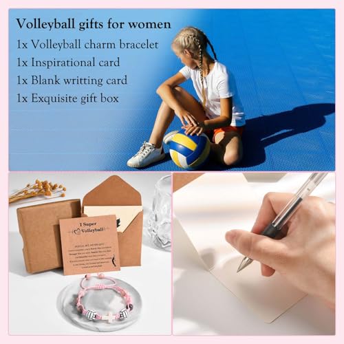 Image of Volleyball Bracelet Gifts for Teen Girls, Volleyball Gifts for Girls Volleyball Players Team, Christmas Birthday Valentines Day Graduation Gifts for Teen Girls Daughter Granddaughter Niece Sister