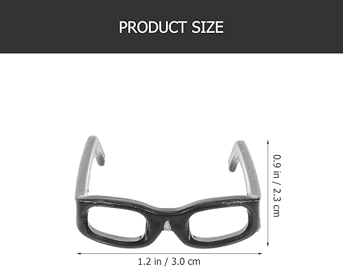 Miniatura 3 de Toddmomy 60 lentes de sol para muñeca, mini gafas de vestir para muñecas, mini anteojos negros para muñecas, accesorios de disfraz