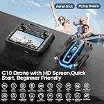 GPS Drone with 4K HD Camera for Adults,4.5 inch HD Screen on Remote Controller,FPV RC Drones with Auto Return, Follow Me and Lightweight,2 PCS Batteries for Long Flight Time,Easy Fly Quadcopter for