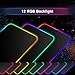immagine 5ARCHEER Tappetino Mouse Gaming, RGB Gaming Tappetino 800x300 mm Tappetino Mouse Gaming XXL con 12 RGB Effetti Luce Superficie Impermeabile Liscio e Base Gomma Antiscivolo per PC e Laptop
