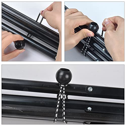 12 Stück Planenklammern Multifunktion Zeltplane Clips Markisenklemme mit 12 Stück Bungee-Seil für Zelte,Abdeckungen,Markisen,Banner, Bootfahren, Gartenarbeit, Vordächer – Bild 6
