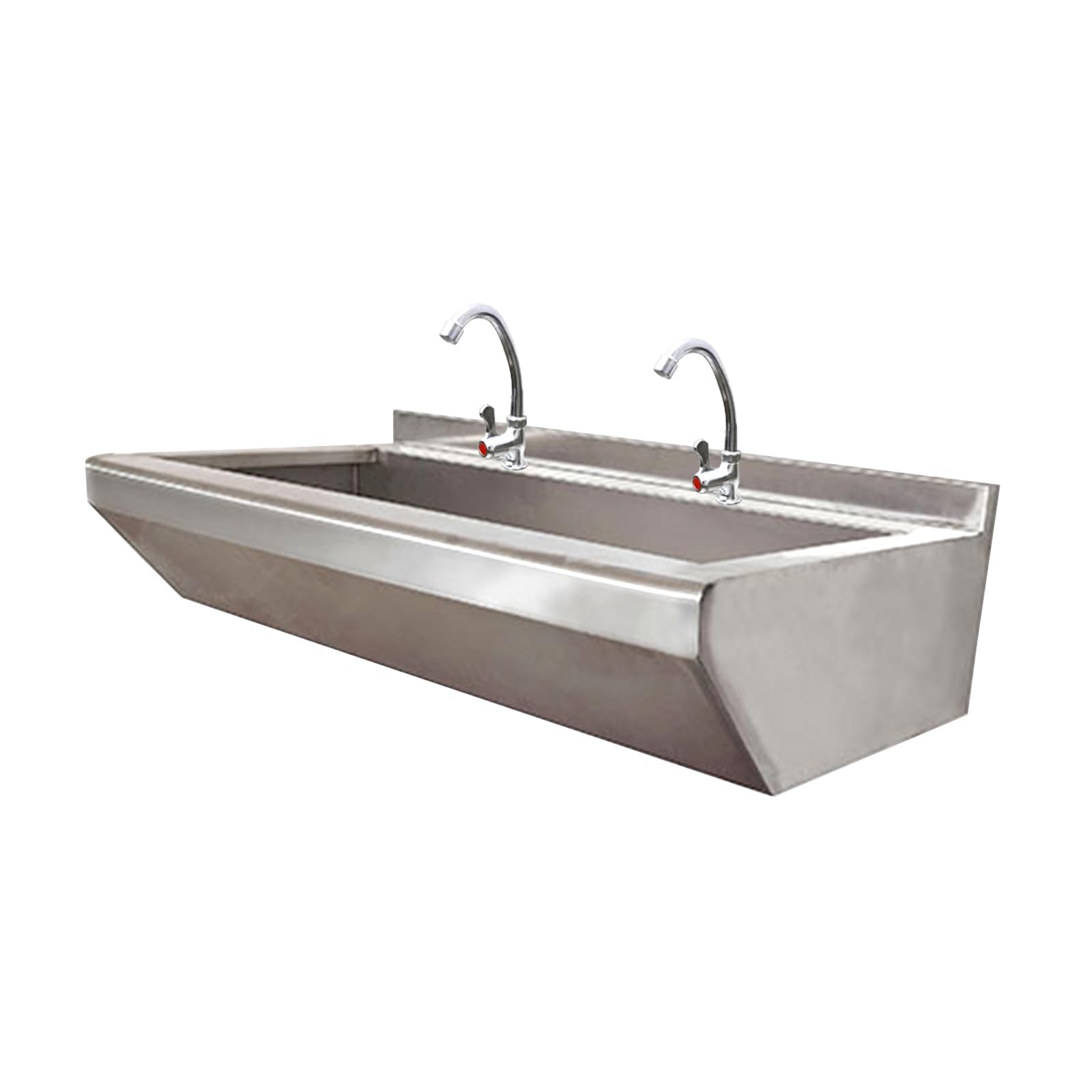 Lavello da Cucina da parete in acciaio INOX, lavello Commerciale per Ristorante con Rubinetto, Lavabo di Utilità per Bagno Agriturismo(100X40cm/39.3X15.7in)