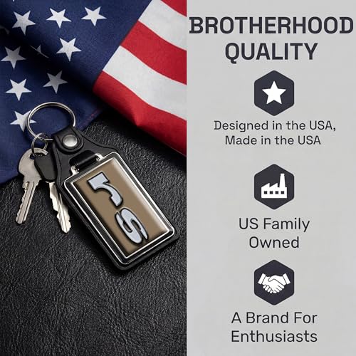 Image of Brotherhood Car Key Chain for Camaro - Classic Models Keychain for Men and Women Gift Key Ring - -