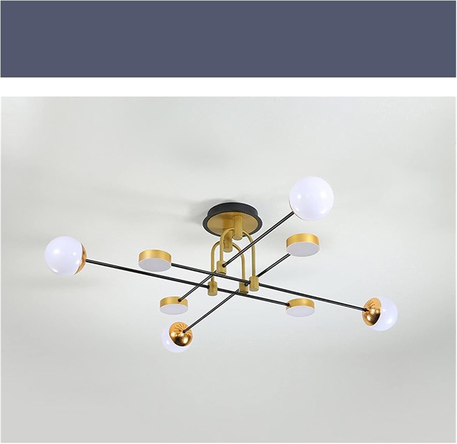 Lustre LED moderne compatible avec salon, salle à manger, cuisine, chambre à coucher, cadre noir et doré, lampe suspendue au plafond,Lampe à Suspension