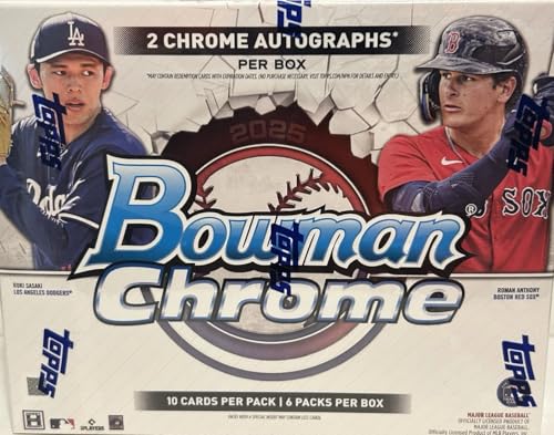 2025 Bowman Chrome Baseball HOBBY box (6 pks/bx)