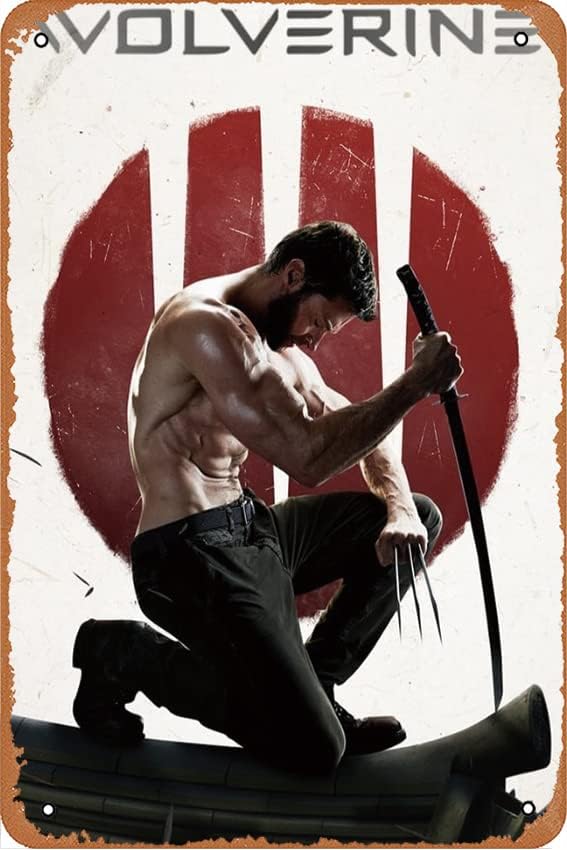 Mcu Wolverine - Póster de la película de la franquicia retro de metal para pared, arte de pared para el hogar, letrero de lata de metal, cueva, bar,