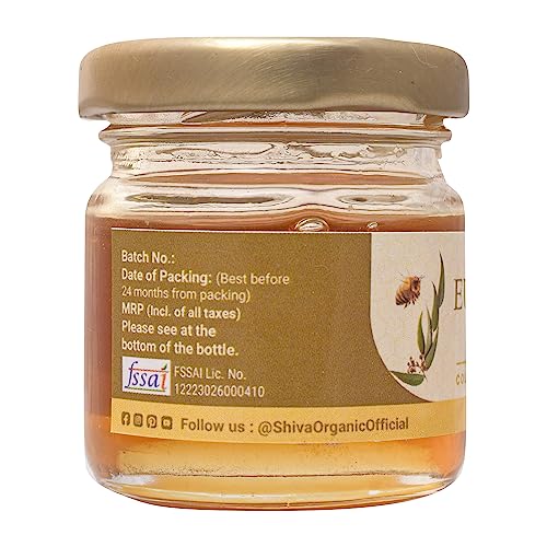 Image of Shiva Organic Raw Eucalyptus Honey 50g | 100% Pure NMR Tested | Raw and Unprocessed