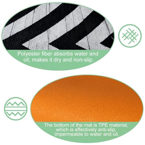 Tapis de cuisine antidérapant lot de 2 lavable et absorbant design bois