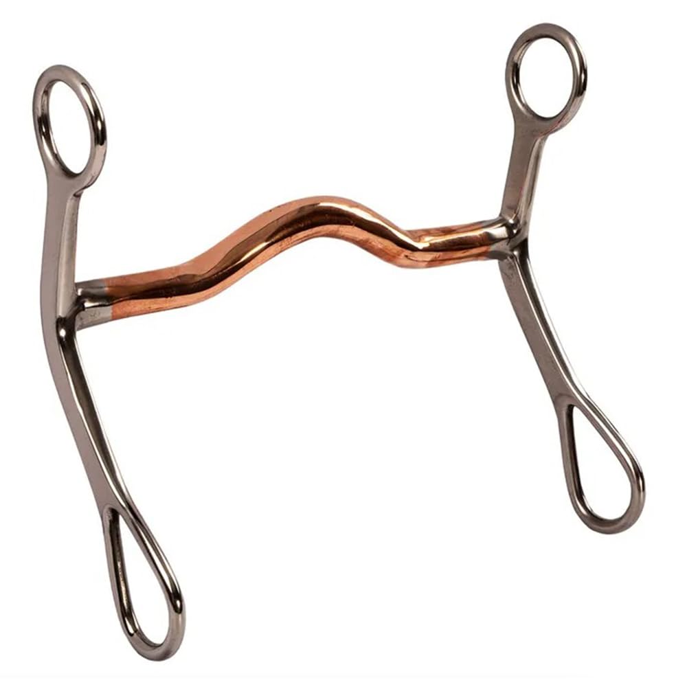 Weaver Leather Draft Bit Mouth with Copper Inlay, Solid Brass, 6-1/2"