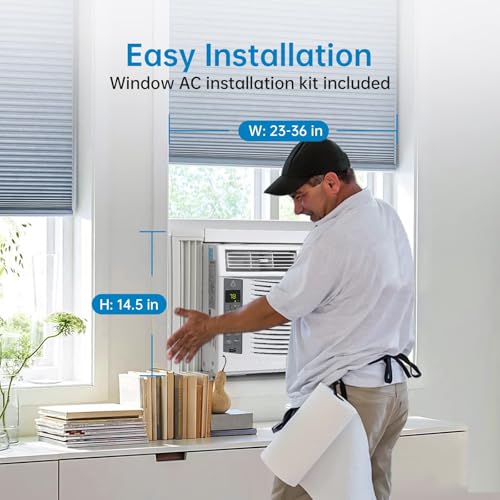 Image of 6000 BTU Smart Window Air Conditioner, WiFi Enabled AC Unit for Rooms Up to 250 Sq. ft., Energy Efficient with Remote & App Control, Timer, Ideal for Bedroom, Living Room, Office