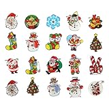 クリスマスLED点滅ブローチピン：ホリデーイギリスバッジピンライトアップランバーピンクリスマスライトパーティーフォーズランダムスタイル20pcs