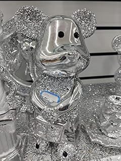 Crystal Shiny Sparkle Ornament Bling Crushed Diamond Mickey Mouse Shelf Sitter Ornament Kids Birthday Gift Display Christmas