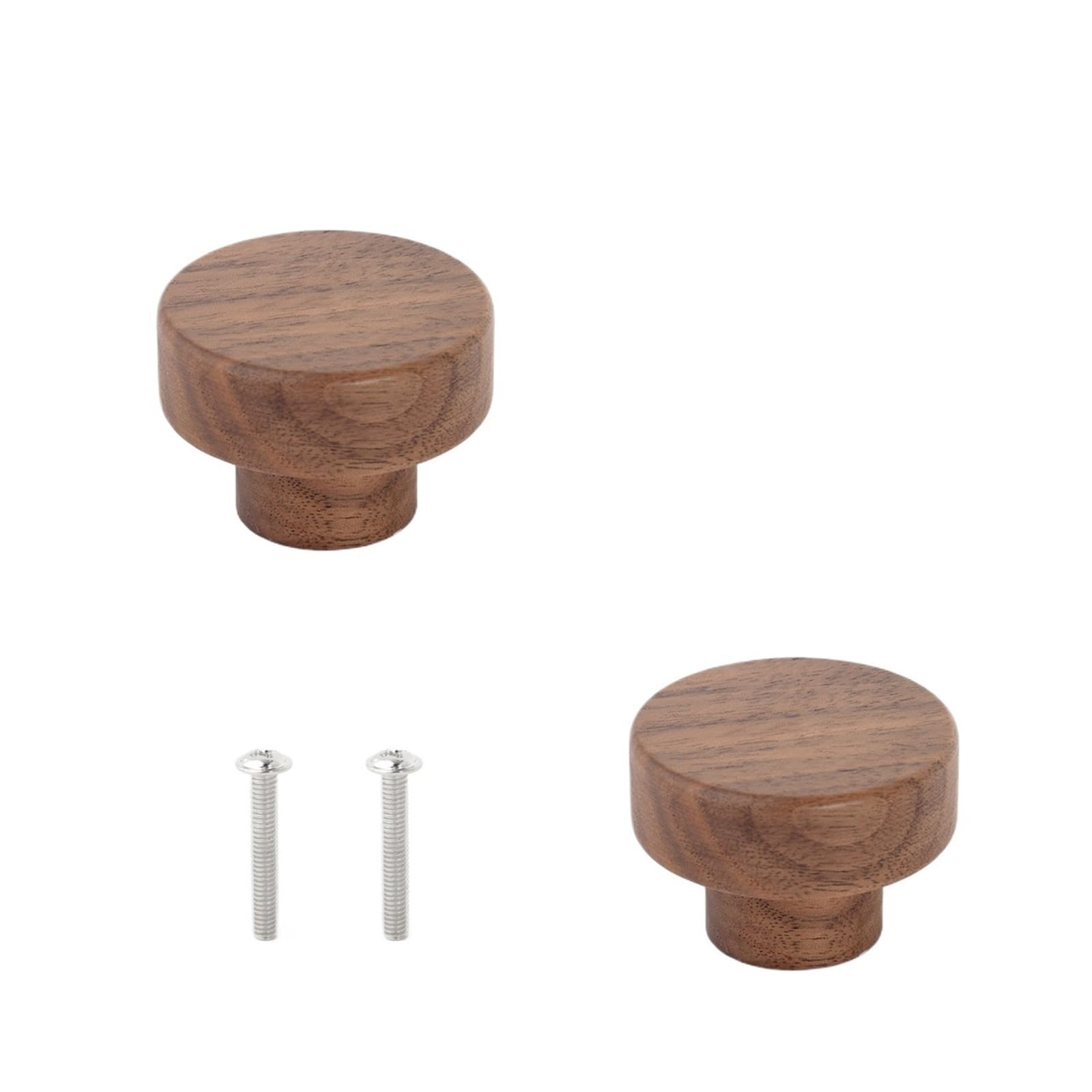 SNGUOQ 5PCS Wood Knobs Wooden Round Knob and Pull Furniture Door Handles for Cabinet Wardrobe Drawer Cupboard for Cabinet Drawer Shoes(Type 4)