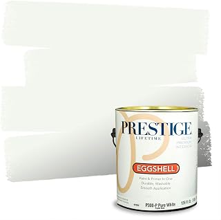 PRESTIGE Interior Paint and Primer in One, Alpine White, Eggshell, 1 Gallon