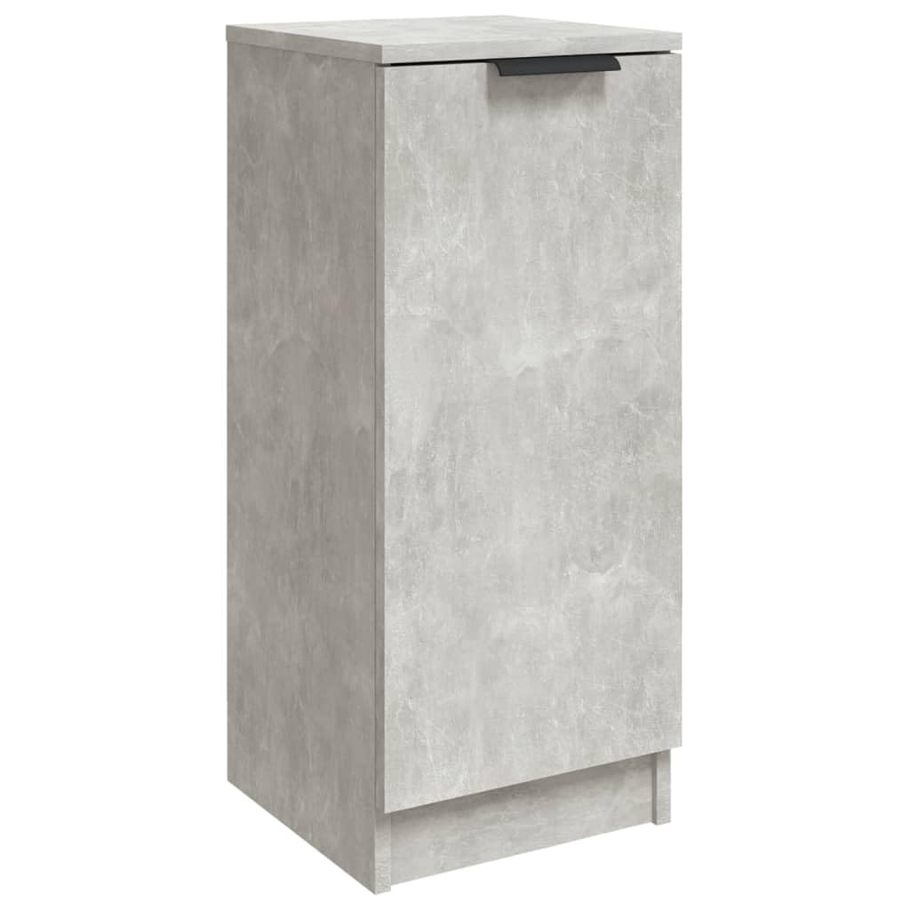 Aparador gris hormigón de 30x30x70 cm con puerta y dos compartimentos para almacenamiento