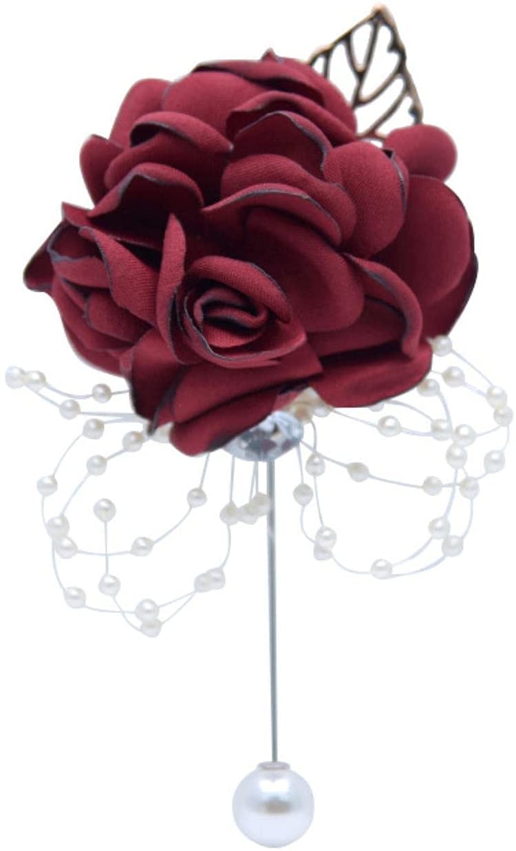 Handgelenkskorsagen für Hochzeiten， Mädchen Brautjungfer Handgelenk Blumen Hochzeit Prom Party Corsage Armband Stoff Hand Blumen Hochzeit Versorgung Zubehör(A Corsage 4)