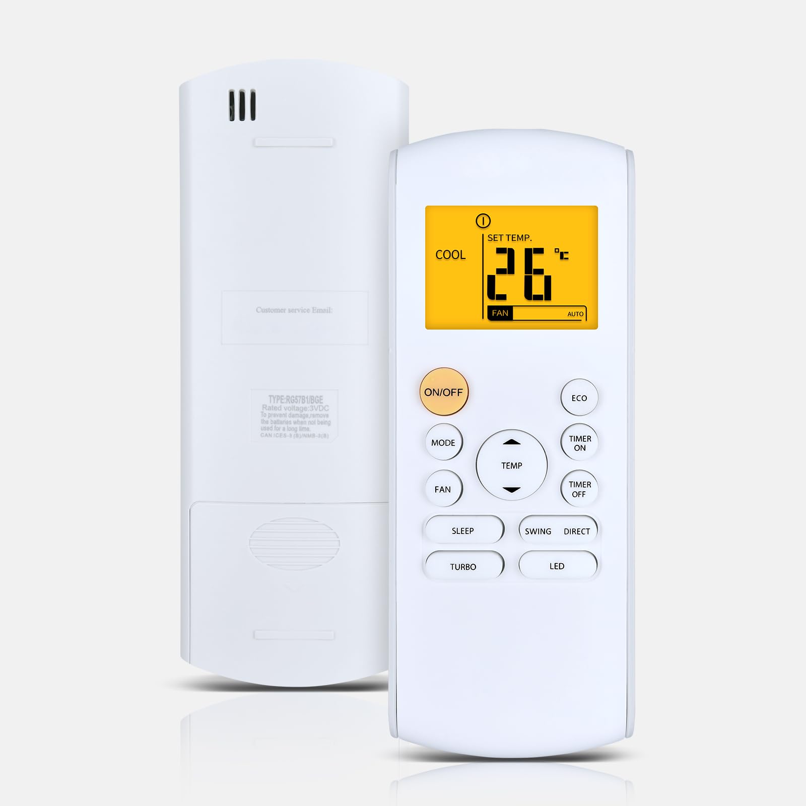 Télécommande pour climatiseur Midea et MRcool compatible avec le modèle RG57A6 BGEFU1 - 8