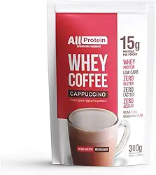 1 Pacote de Whey Coffee Cappuccino 300g (12 doses) - All Protein