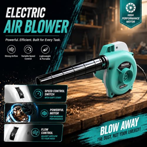 Image of 750W Air Blower for Dust Cleaner for Home | 18000 RPM High-Speed Copper Motor | 6-Speed Modes | 3 Hours Continuous Working | 6 Months Replacement Warranty | Blower for Cleaning