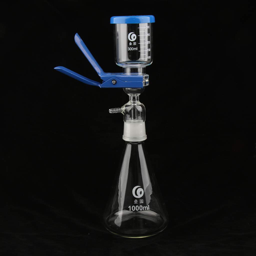 Aparato de filtración de laboratorio de 1000 ml con embudo y abrazadera