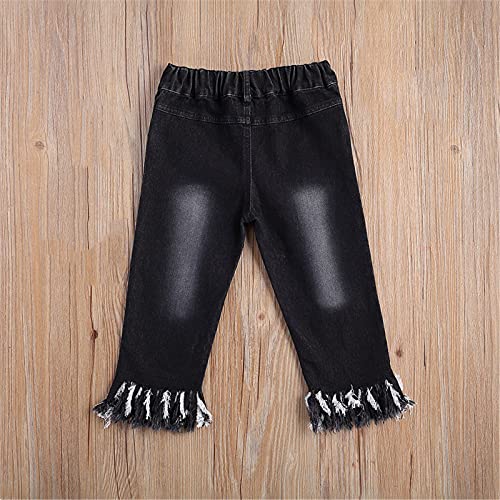 Yiqinyuan Infant Kids Baby Girl Pants Comfortable Elastic Fringed Jeans Children Trousers Holiday Birthday Party Photography3