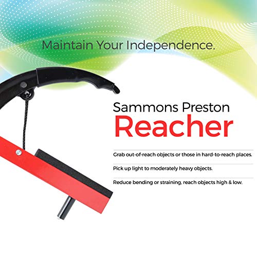 Sammons Preston Reacher, Blue, 26 Inch, Grabber Reacher Tool, Lightweight Trash Picker Grabber & Garden Nabber, Handy Aluminum Picker Up Tool & Reaching Claw, Portable Reaching Assist & Dressing Tool #TOP3