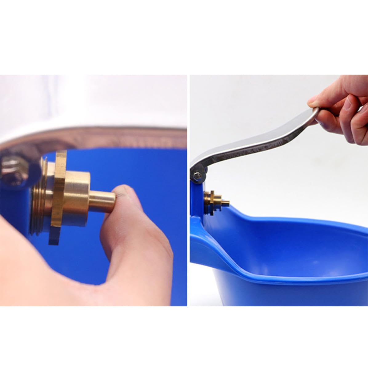 Ciotola d'Acqua Blu in Plastica per Bestiame e Cani, Abbeveratoio Grande per Uso Agricolo, Facile da Pulire e Automatica