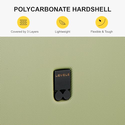Image of LEVEL8 Hard Shell 20 Inch Carry on Luggage Airline Approved, Polycarbonate