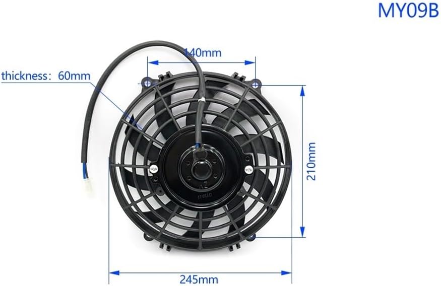 Motorbike 12V Motorcycle Cooling Fan Oil FIT For CRF YZF KXF RMZ(MY04A)