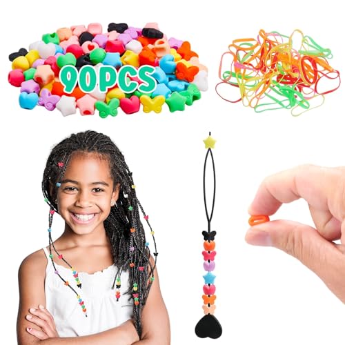 Perles de cheveux en micro silicone doux protégeant les tresses des filles