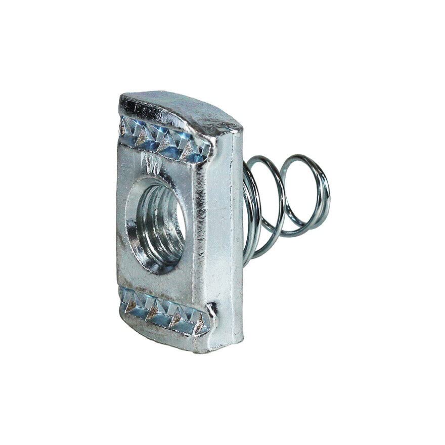 (Customize quantity) 10-32 Spring Nuts (Short Spring) for Unistrut Channel Electro Galvanized / Zinc Plated (#4131)